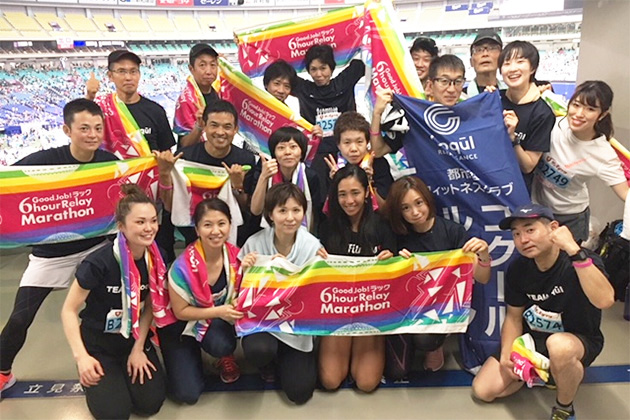 名古屋ドームリレーマラソンに参加したチームメンバー