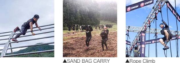 SAND BAG CARRYとRope Climbの写真