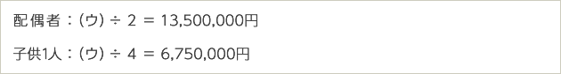 実際の相続割合で相続税を按分する計算式